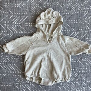 bebe Light Gray Kids Hoodie Bodysuit